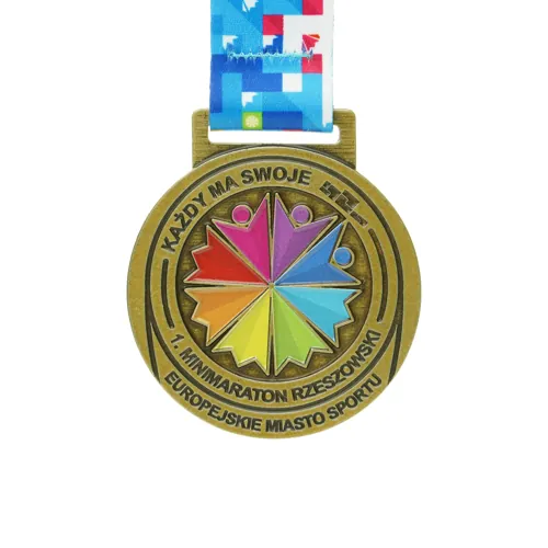 Gussmedaille mit UV-Druck — vollfarbiges Logo auf der Medaillenoberfläche