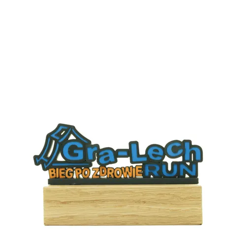 3D-Trophäe nach Maß — Trophäe mit Sockel und personalisiertem Schild